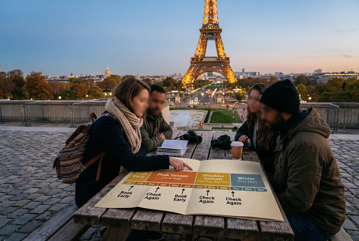 Zeitleiste: Wann Eiffelturm Tickets im Voraus gebucht werden sollten, von der Hochsaison bis zum ruhigen Winter