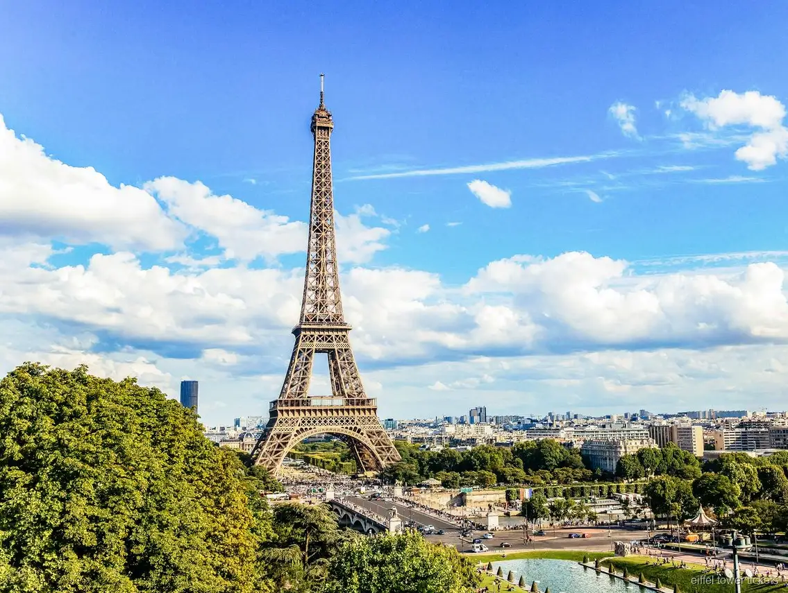 Vista su Parigi dalla terrazza del secondo piano della Torre Eiffel