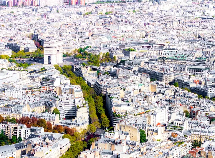 Skyline di Parigi visto dalla cima della Torre Eiffel