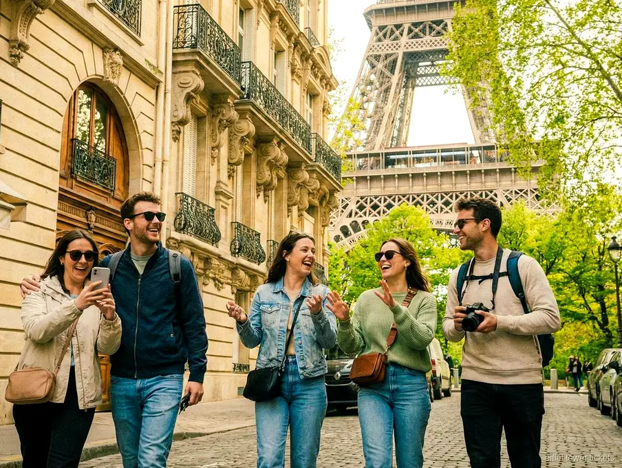 Vista dalla cima della Torre Eiffel inclusa nei biglietti con visita guidata