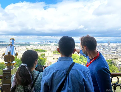 Panorama de Paris depuis le deuxième étage de la tour Eiffel