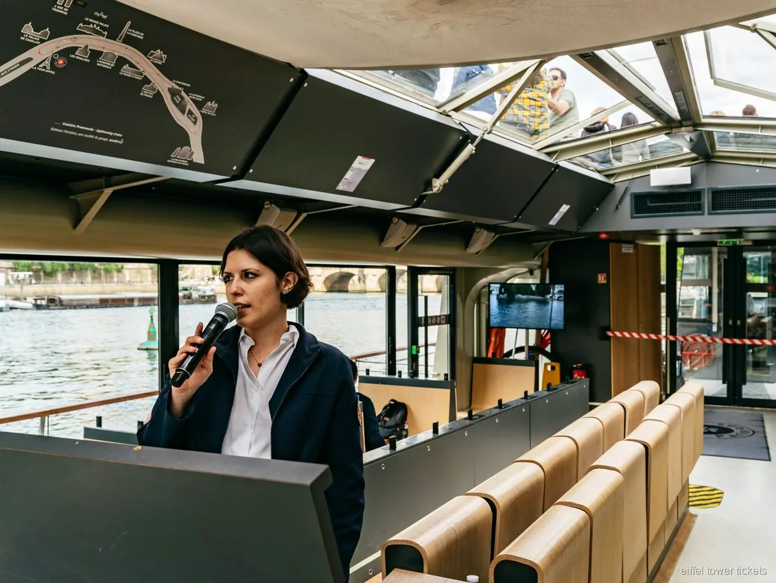 Seine cruise from the Eiffel Tower with views of Paris bridges